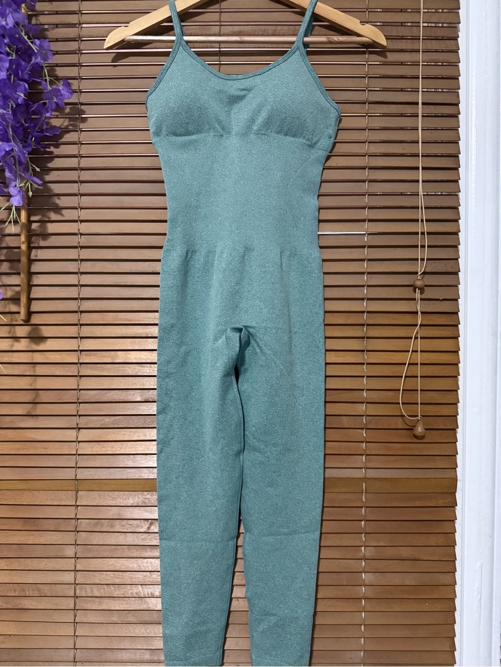 Sleek Teal Sparkle Jumpsuit - Women's One-Piece